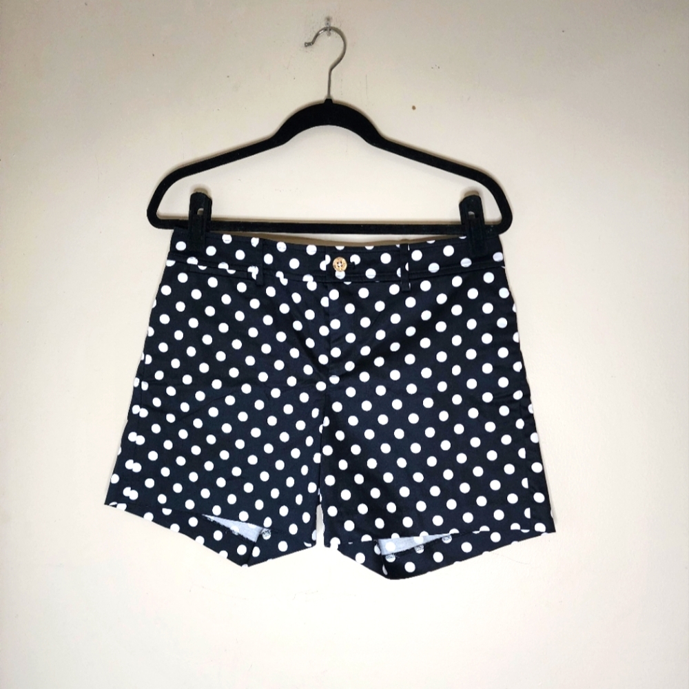 Lauren Ralph Lauren Black & White Polka Dot w/ Gold Buttons Shorts Size 6